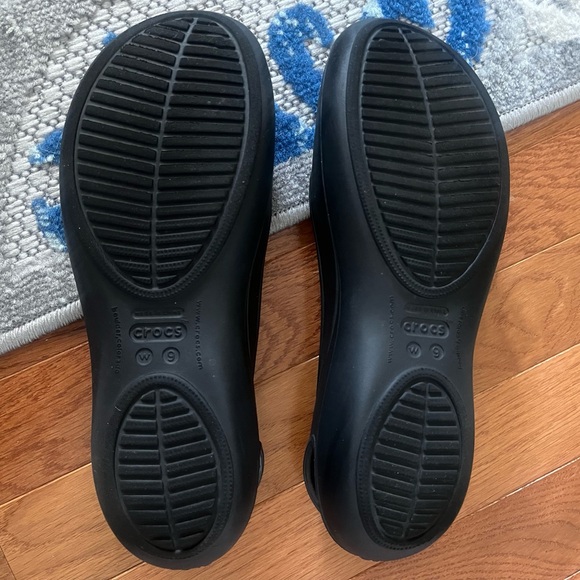 Crocs Kadee Slingback Slip On Ballet Work Comfort Flats Black Size 9 - Picture 2 of 8